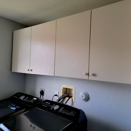 Mark did a great job for me, installing cabinets i