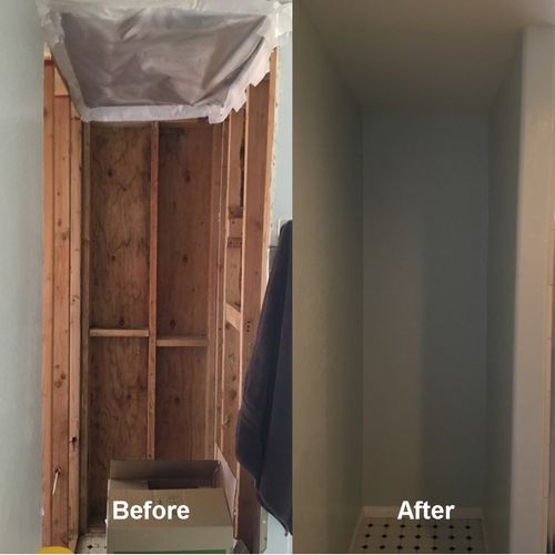 Water Damage Repair Before & After