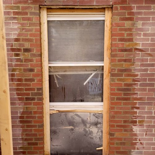 opened window into doorway for deck addition