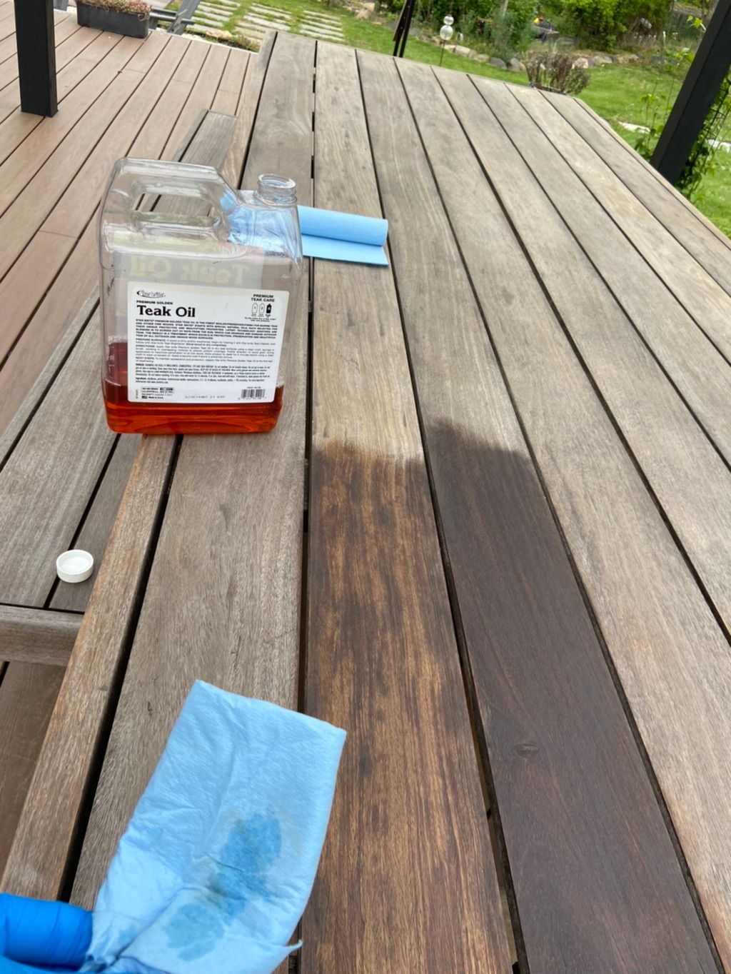 Just a teak oil staining 