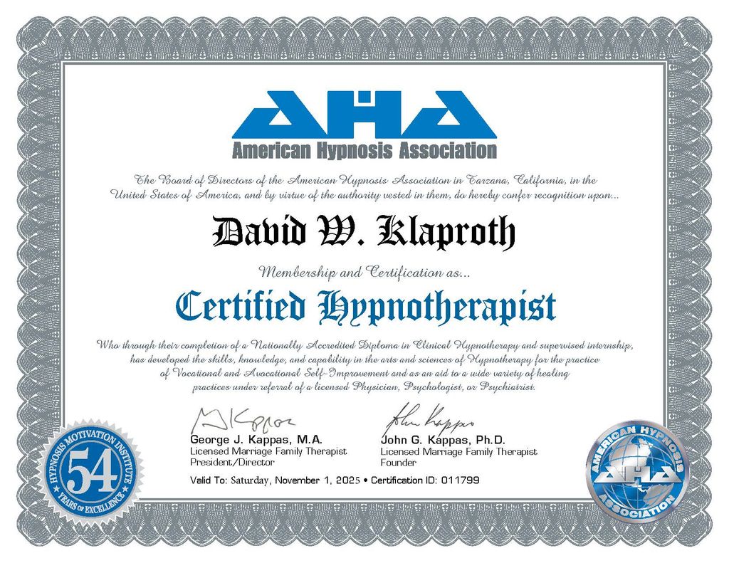 Certified Hypnotherapist