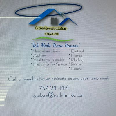 Avatar for Cielo Homebuilders & Mgmt LLC