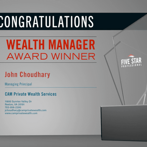 2021 5 Star Wealth Manager Award - John Choudhary