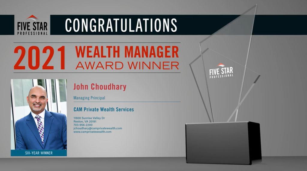 2021 5 Star Wealth Manager Award - John Choudhary