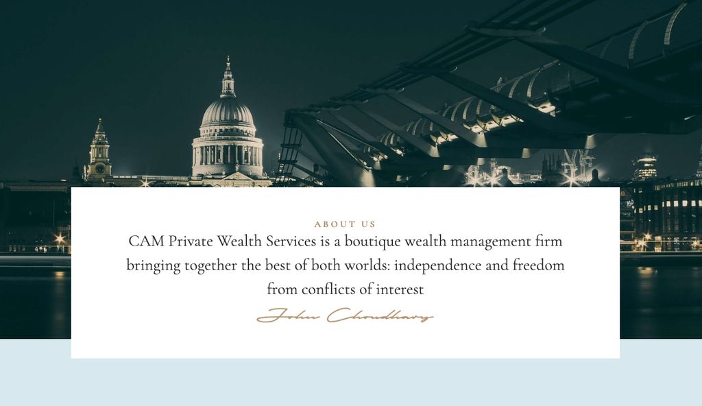 CAM Private Wealth Services is a boutique wealth m