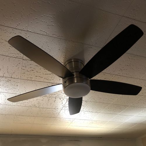 Had them install a ceiling fan in my living room a