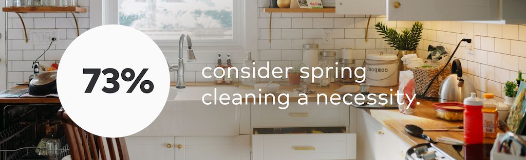 spring cleaning survey graphic 73% consider spring cleaning a necessity