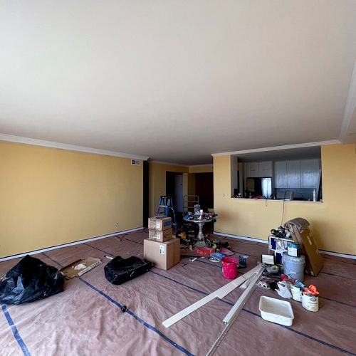 Building a soffit, laminate floors, paint 