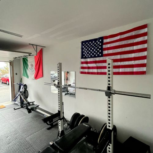 Garage gym set up!