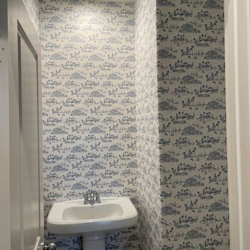Super impressed with our wallpaper installation by