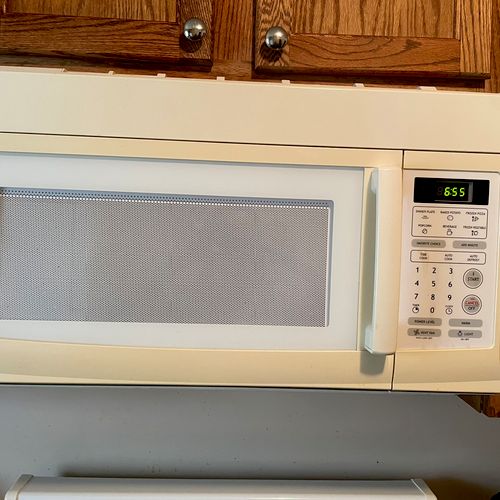 Jack removed my old microwave and installed my new