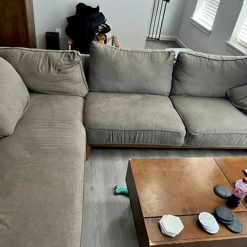 Kevin did an amazing job cleaning my sectional! He