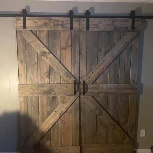 Very good work installing our barn doors in our ho