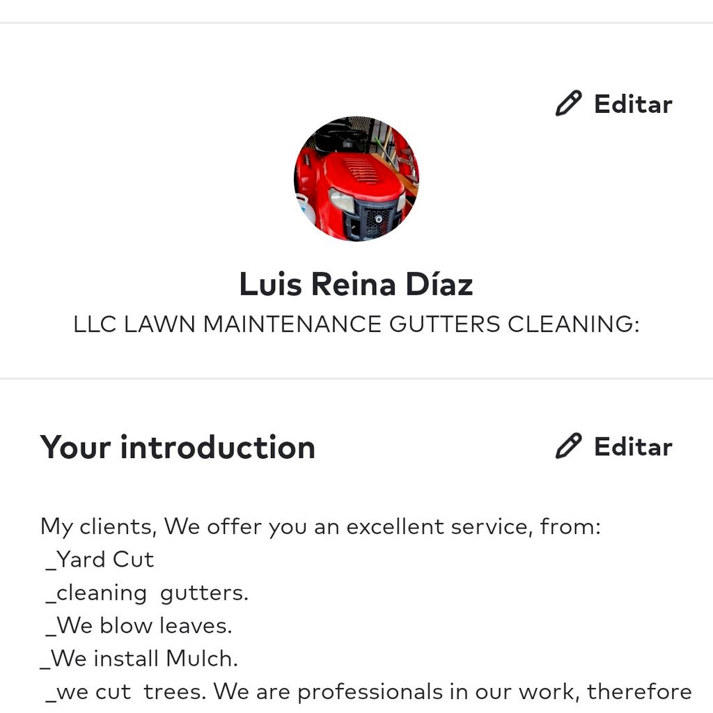 LLC LAWN MAINTENANCE GUTTERS CLEANING: