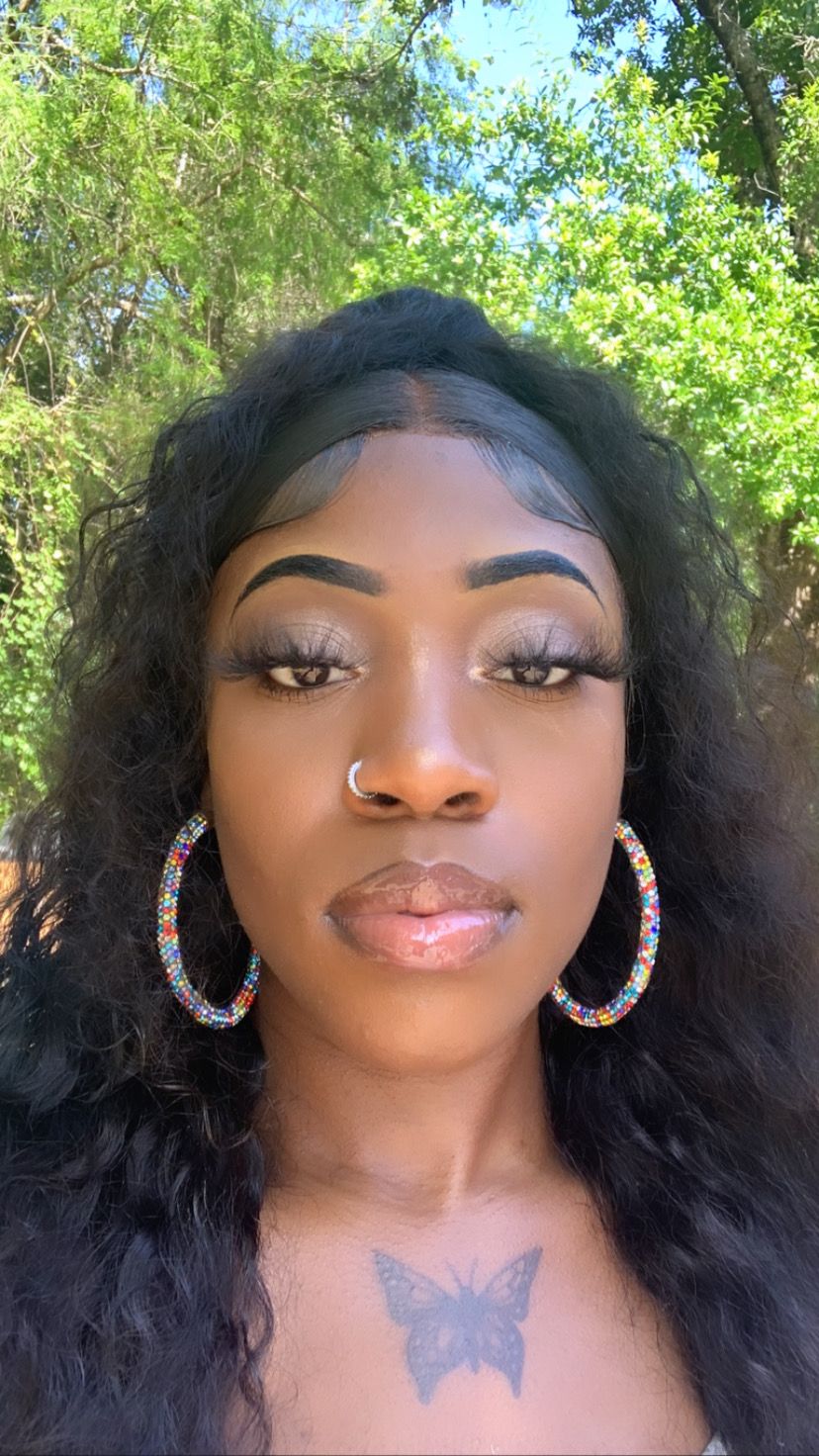 Natural face Glam and Hair By Me 🦋