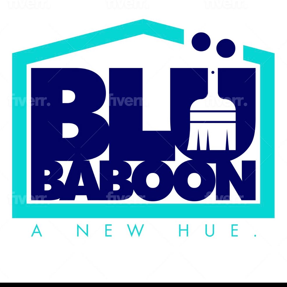 Blu Baboon Painting