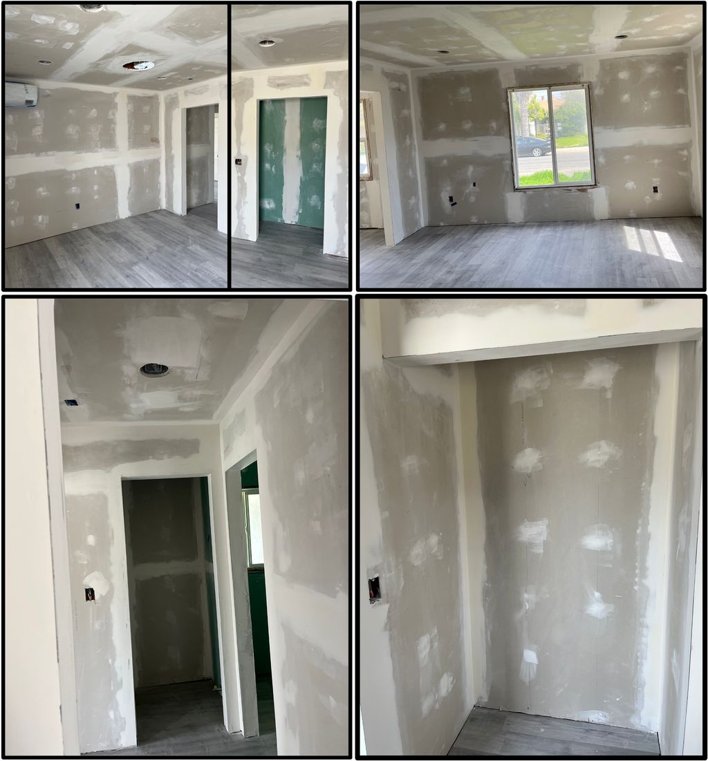 Sample of complete house drywall installation