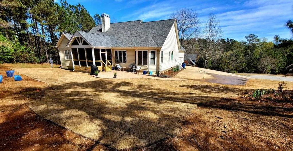 A sod installation recently completed.