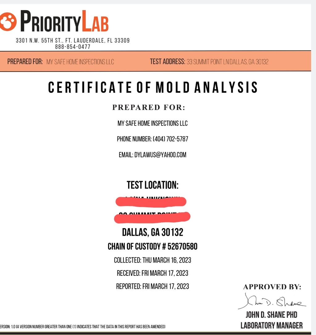 Mold Report 