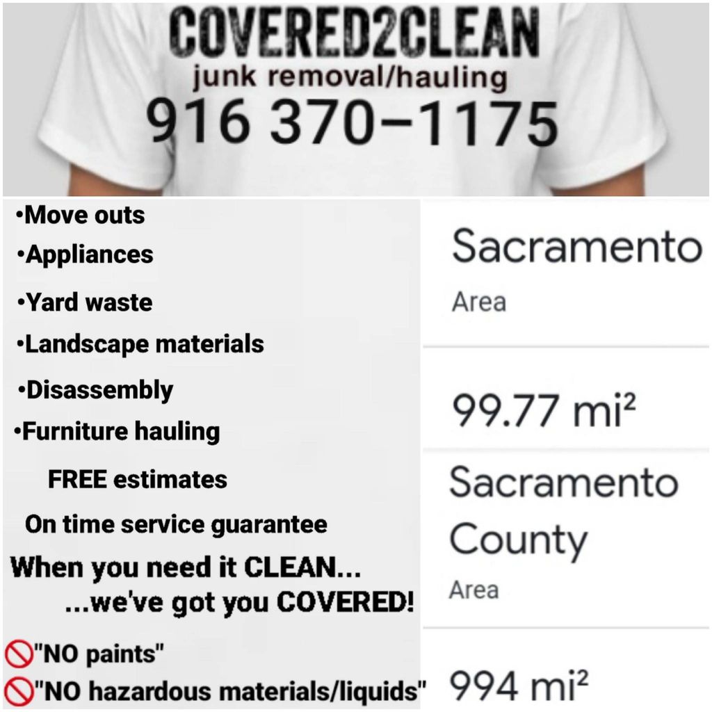 COVERED2CLEAN junk removal/hauling