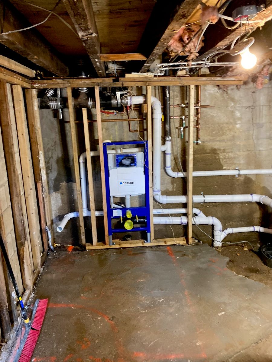 Powder Roughingin basement