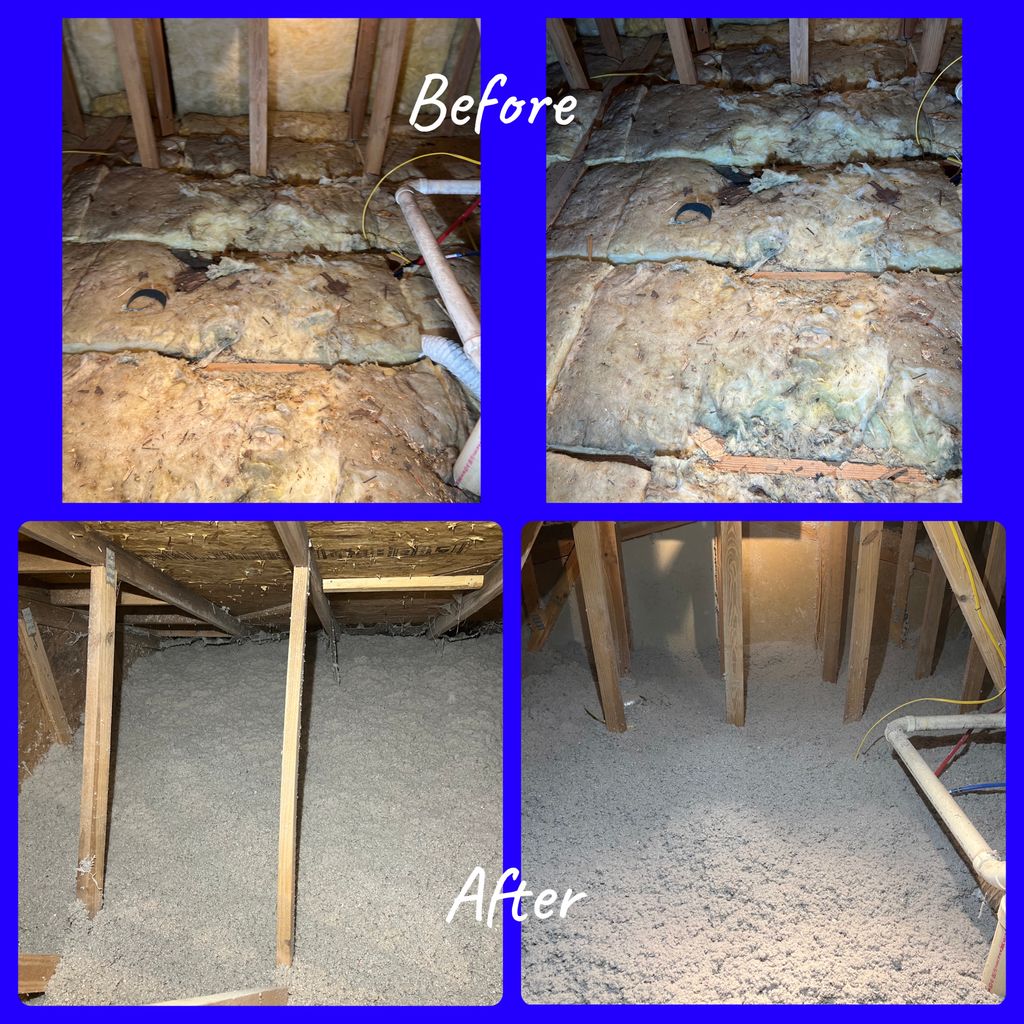Contaminated insulation removed and replaced in an