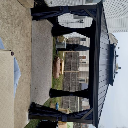 The gazebo that you put together for me looks awes