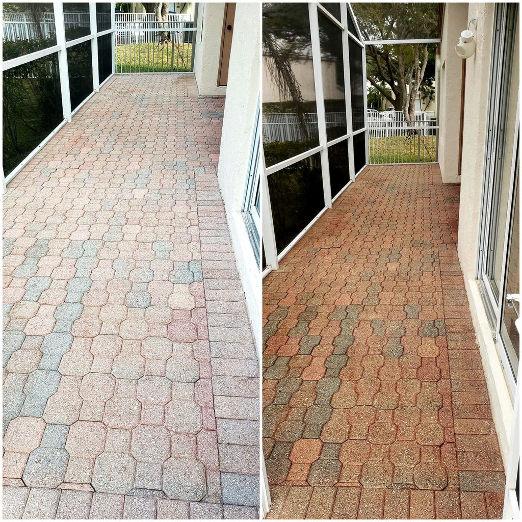 Patio Seal job. Brought back the beauty to this Ba