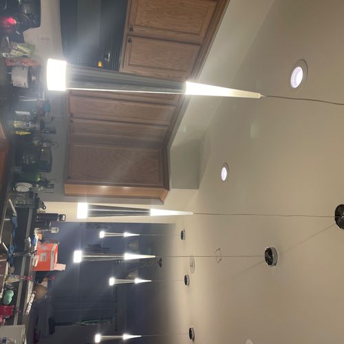 Hired Betam Electric to install 6 pendant lights a