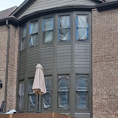Bay windows Completely repaired 