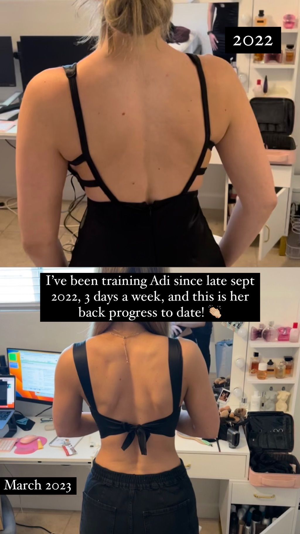 Client’s back progress! 