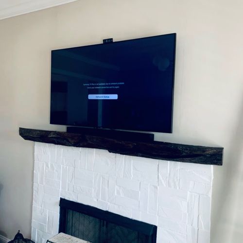 Great experience, good work, installed a 72" and a