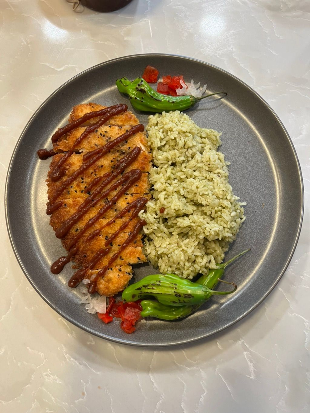 Chicken Katsu and Coriander rice