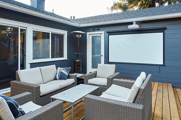 Backyard Movie Night - Projector & Scree