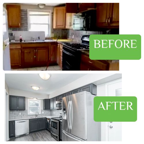 Kitchen, before and after!