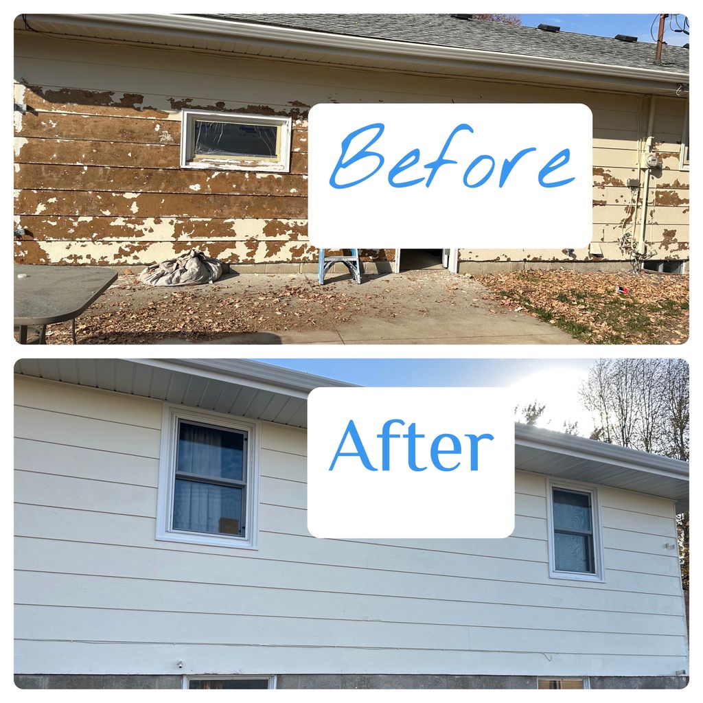Exterior, before and after!