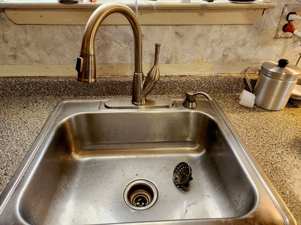 installed delta faucet 