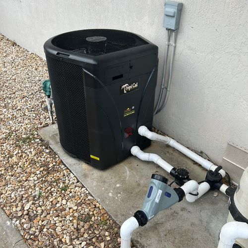 Pool heater and salt system installation