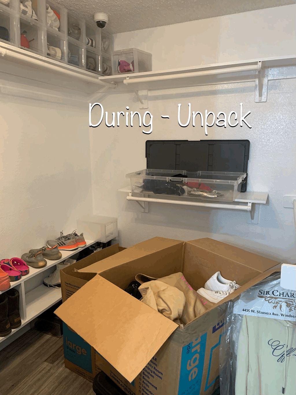 Before - Primary Closet Unpack