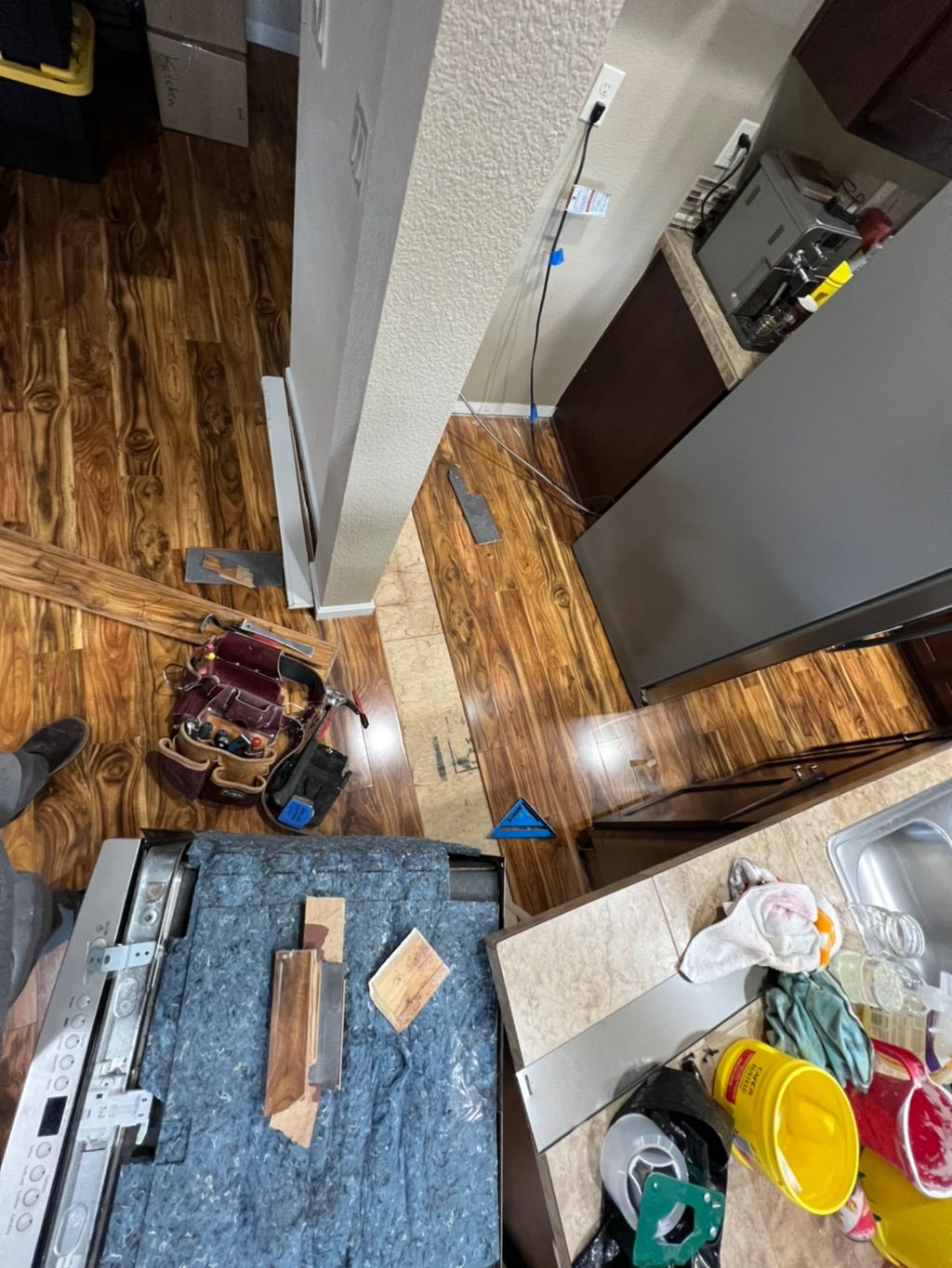 LVP Flooring Demo Process