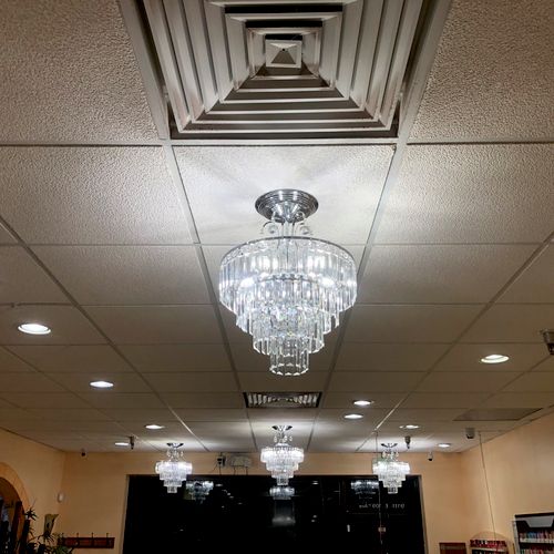 Chandelier for nail salon