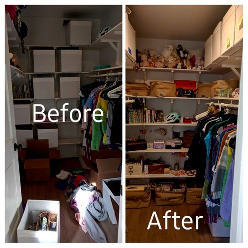 We use our closets daily, and it is easy for them 