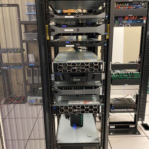 Mid-size global HQ server/network rack management.