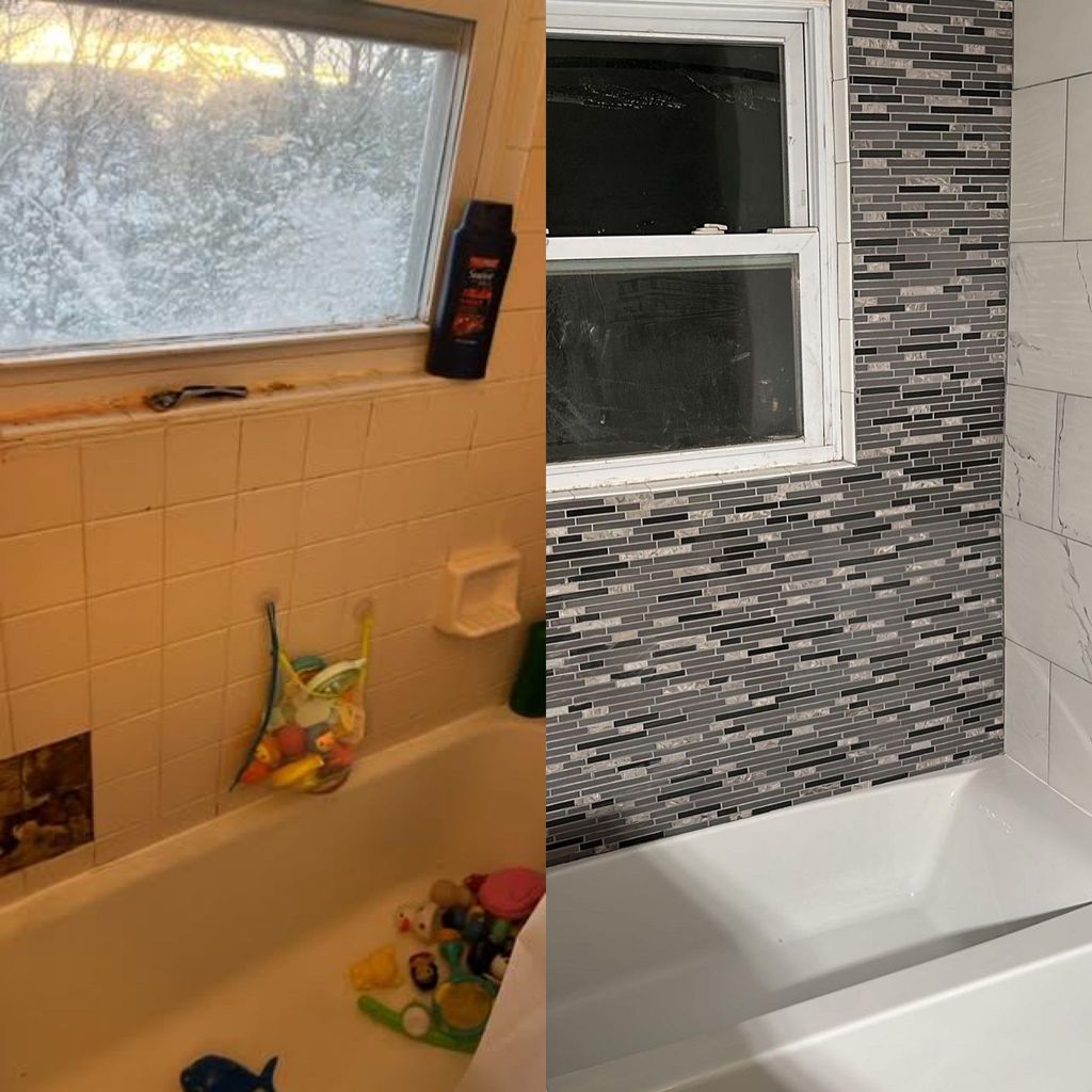 Before and after. Bathroom remodeling 