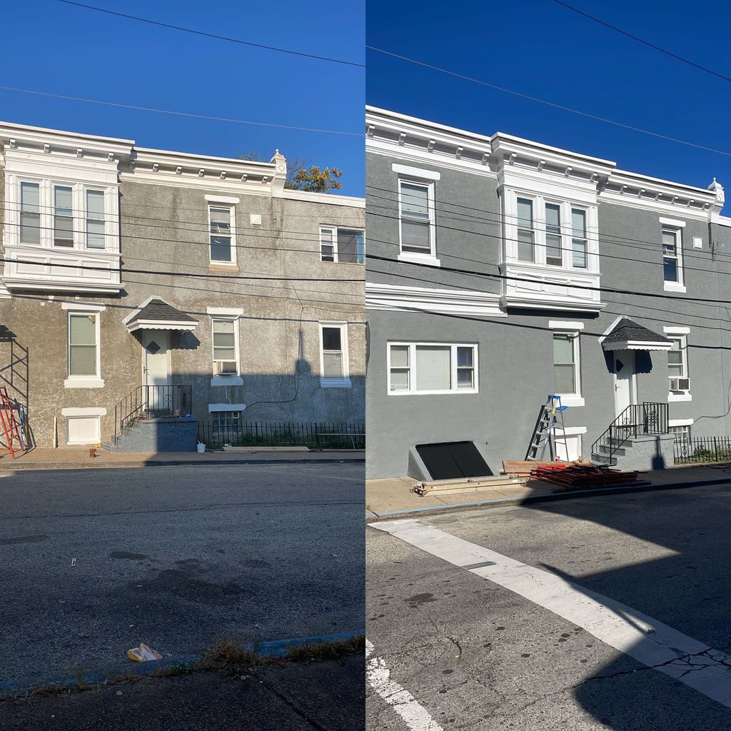 Before and after. Exterior painting 