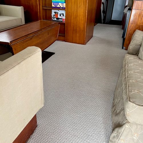 Yacht carpet install