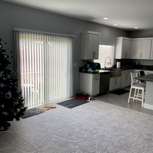 Traditional Vertical blinds over a sliding door!