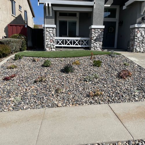 Miguel did a great job with our front yard.  He wa