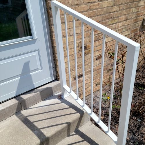 Angel did a great job installing a railing at our 