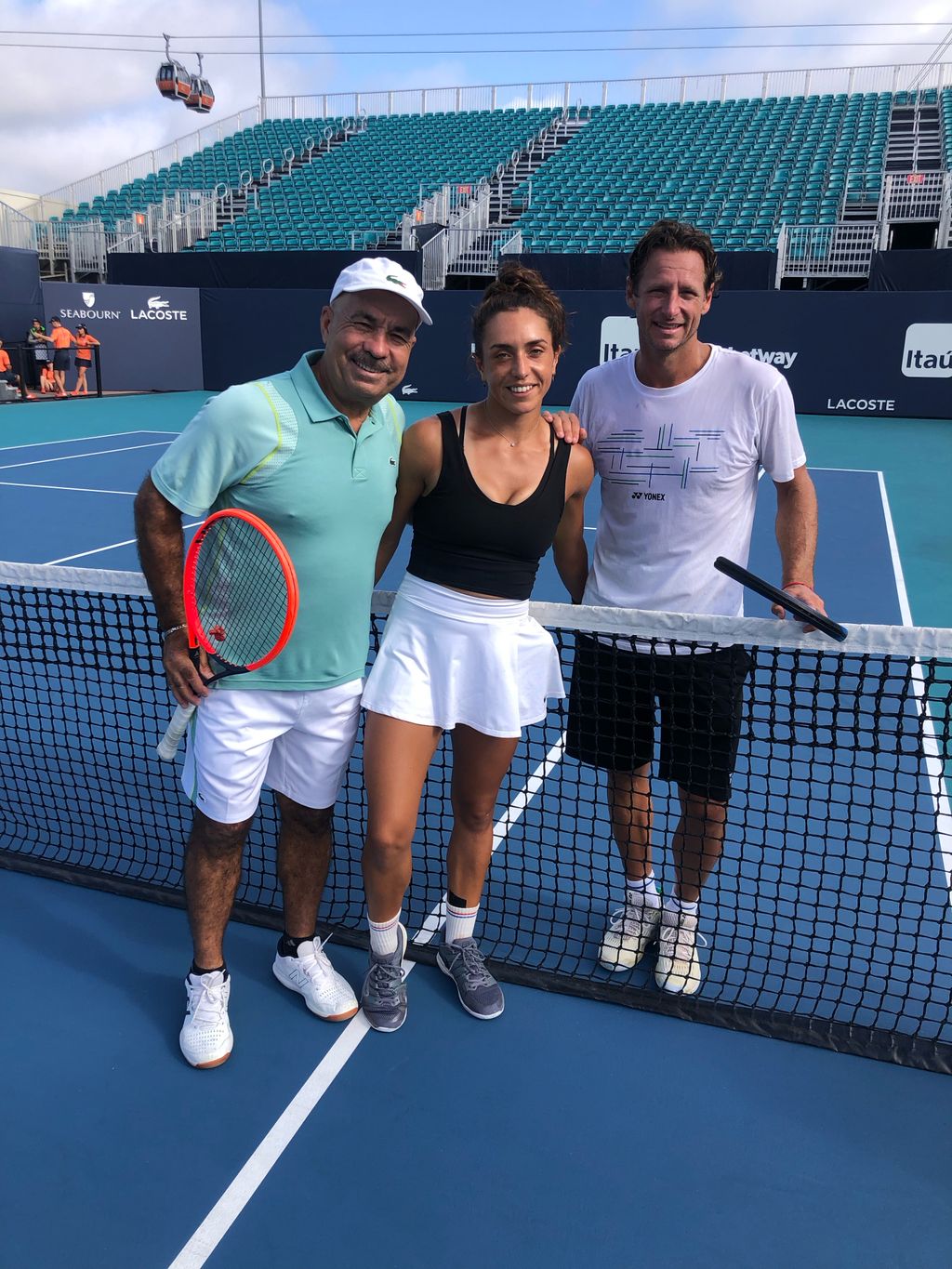 Hitting Session with David Nalbandian & Lari Passo